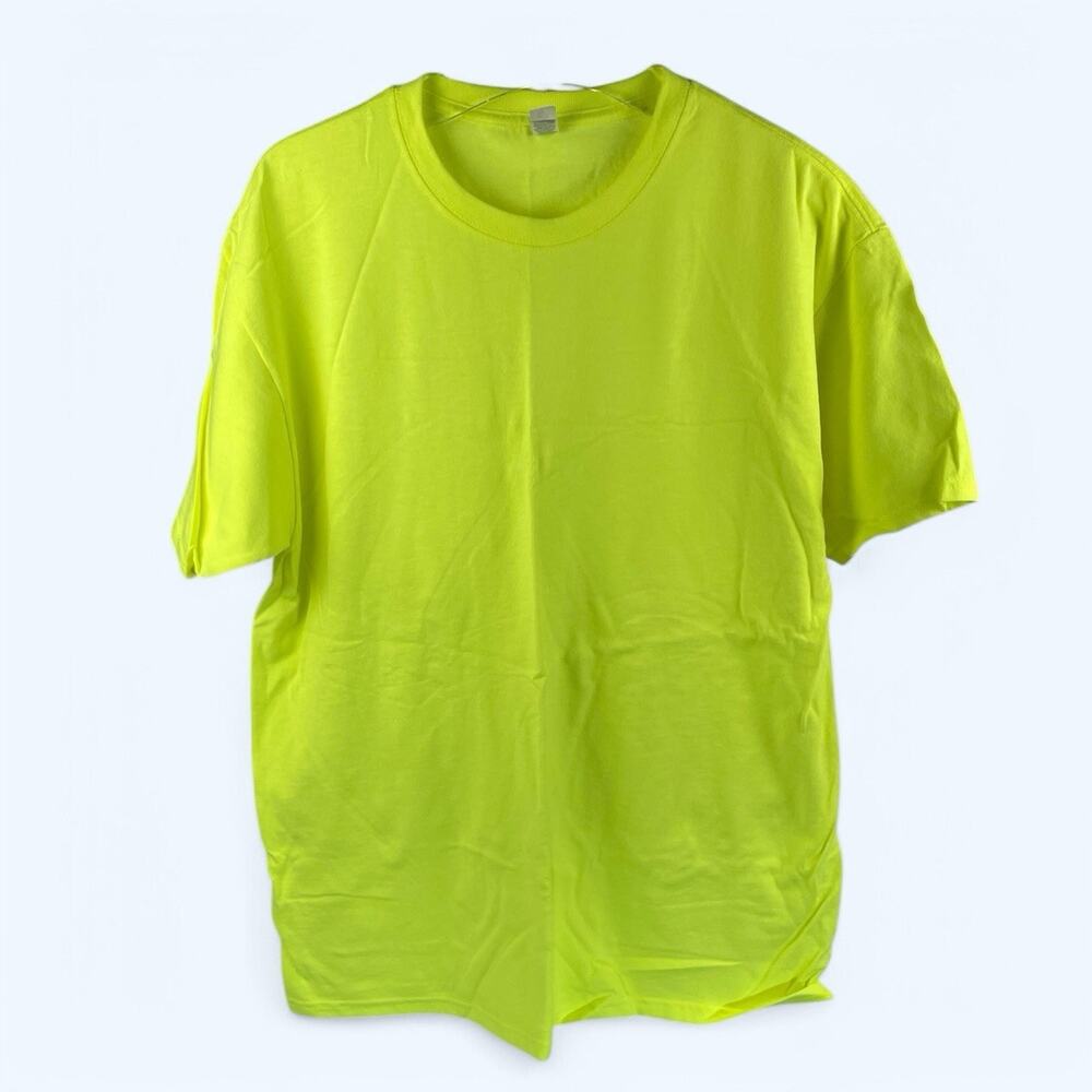 Jerzees Dri-Power Safety Yellow T-shirts Large (Lot of 4)